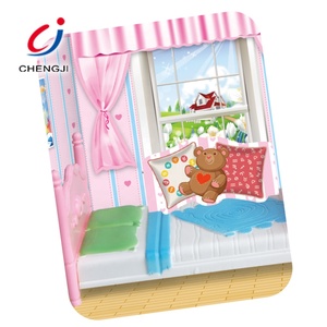 Jolie <span class=keywords><strong>poupée</strong></span> colorée pour enfants, jeu d'intérieur, ensemble <span class=keywords><strong>de</strong></span> <span class=keywords><strong>maison</strong></span>, jouet en plastique bon marché - Product Image 2
