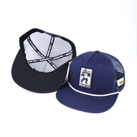 Qianzun fabricante 5 paneles estructurado bordado tejido parche Animal camionero sombrero personalizar cuerda camionero gorra