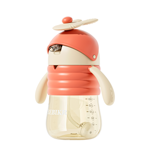 Vente en gros d'usine OEM de gel de silice à motif animal 300ml sans BPA tête de lapin matériau PP grand gobelet droit pour bébés - Product Image 1