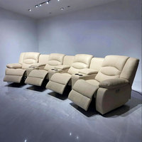 Modernes Heimkino Single Multifunktion ales elektrisches Sofa Top Layer Rindsleder Echtes Leder Holz Direct Factory Sale Space