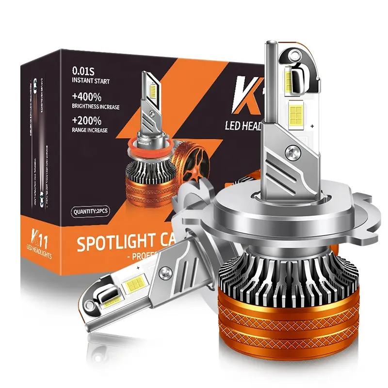 ไฟหน้ารถยนต์ K11,ไฟหน้า Led 80W 16000 Lm อัตโนมัติ H7 H1 H13 9005 HB3 9006 HB4 H11 H4