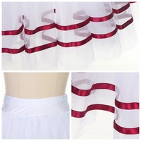 Venta caliente de fábrica mujer medio tutú niñas blanco medio tutú clase desgaste trajes de baile de Ballet