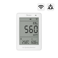 SONOFF AirGuard CO2 Matter Over WiFi Air Quality Monitor SAWF-08P Pengukur Suhu Kelembaban Alarm Suara & Cahaya Data Riwayat