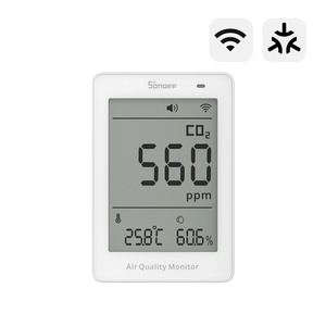 Sonoff airguard CO2ตรวจวัดคุณภาพอากาศผ่าน WiFi SAWF-08P เครื่องวัดความชื้นอุณหภูมิเสียงและสัญญาณไฟเตือนข้อมูลย้อนหลัง - Product Image 6