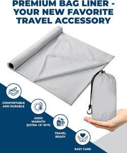 Doublure de sac de couchage en microfibre OEM d'usine draps de camping pour adultes doublure de sac de couchage souple - Product Image 3