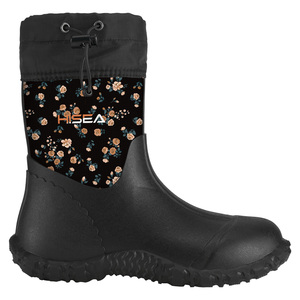 Bottes de pluie pour femmes HISEA, bottes de jardin en caoutchouc imperméables pour le travail dans la boue en extérieur - Product Image 1