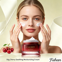 Crème hydratante apaisante pour le visage à base de plantes biologiques naturelles, extrait de levure de Tremella, ferment de soja, acide folique, vitamine E, hydratante