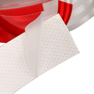 Cinta reflectante de advertencia de seguridad para camiones de calidad de grado de diamante Película reflectante imprimible de colores blancos y rojos para seguridad vial - Product Image 5
