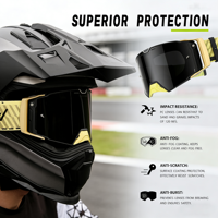 OEM/ODM Vente en gros de lunettes de moto cross, casque de moto, lunettes de motocross tout-terrain, lunettes de sport