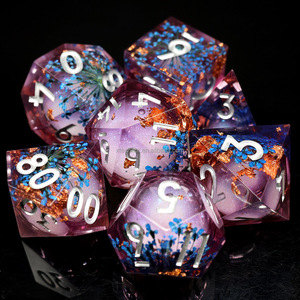 Tùy chỉnh chất lỏng lõi xúc xắc handmade RPG xúc xắc D4 D6 D8 D10 D % D12 D20 sắc nét cạnh xúc xắc Bộ dados cho hội đồng quản trị trò chơi - Product Image 2
