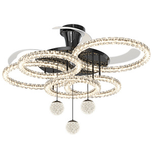 Ventilateur de plafond de style italien pour salon et salle à manger, luminaire de luxe minimaliste italien pour toute la maison - Product Image 5