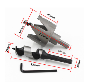 Kit de scies cloches réglables à quatre mâchoires pour le perçage de bois, portes, plaques de plâtre et matériaux durs – Assure une découpe précise - Product Image 3