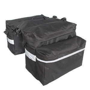 Sacs de Selle VTT Gris 36-55L avec Bande Réfléchissante, Sac de Rangement Portable pour Porte-Bagages Arrière de Vélo, Idéal Sports de Plein Air - Product Image 5