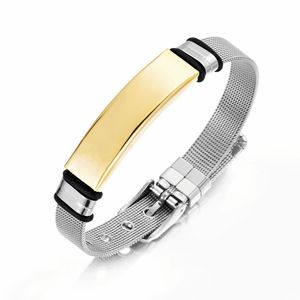 Hot Selling Stainless Steel <b>Bracelets</b> for <b>Men</b> Simple Style <b>Engravable</b> Souvenirs for <b>Men</b> As Gifts - Product Image 5