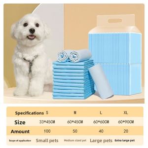 Tapis absorbants jetables pour animaux de compagnie, épais et absorbants, anti-urine, pour chiens et chats, en non-tissé, SAP, pâte de bois, emballage en sac plastique, vente en gros Chine - Product Image 4