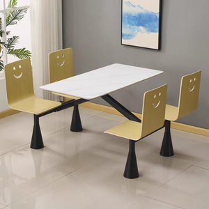 High-End Rectangular Dining <strong>Table</strong> and Chair Set for School <strong>Canteens</strong>, Staff, and Factories - 4-Person Integrated Stone <strong>Table</strong> - Product Image 6
