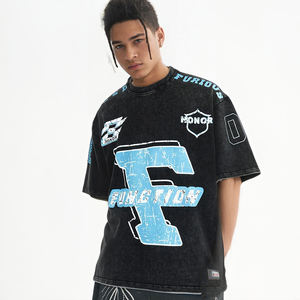 เสื้อยืดผ้าฝ้าย100% วินเทจสำหรับผู้ชายขนาดใหญ่พิเศษพิมพ์ลายสตรีทแวร์ผ้าคอตตอนแห้งเร็ว - Product Image 1