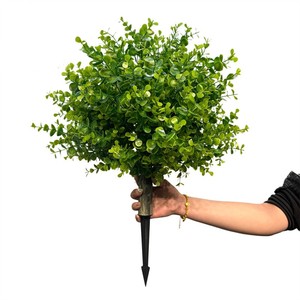 Nhân tạo tuyết tùng bạch đàn gỗ Hoàng Dương cây cỏ với mặt đất Spike tươi tốt màu xanh lá cây Faux thường xanh cây bụi cho trong nhà ngoài trời trang trí nội thất - Product Image 3