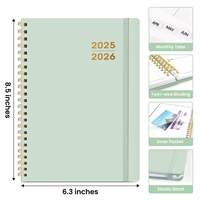 Nouveau design 2027 Agenda personnalisé hebdomadaire A5 Reliure spirale Couverture rigide en cuir Papier Bande élastique Logo personnalisé Carnet