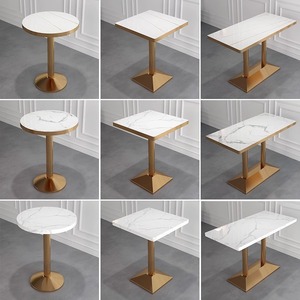 Mesa cuadrada de pizarra comercial de diseño moderno para Bar, cafetería, comedor, <span class=keywords><strong>bistro</strong></span>, tienda de té con leche, mesa pequeña larga de ocio - Product Image 2