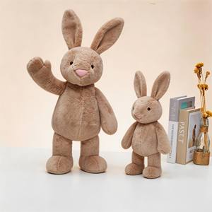 Peluche lapin aux oreilles tombantes, douce et câline, pour enfants, garçons, filles, bébés, cadeau d'anniversaire, de Pâques, de Noël, de l'heure du coucher - Product Image 5