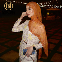 SHENGMO broderie perlée 70*180cm plaine en mousseline de soie Hijab musulman écharpe châle usine en gros conception personnalisée taille Logo