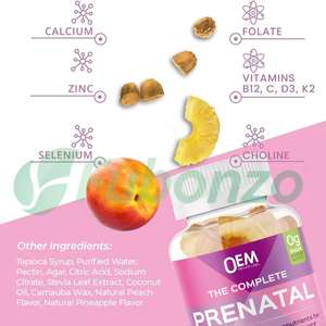 กัมมี่ไร้น้ำตาลพร้อมแคลเซียมวิตามินวิตามิน K2วิตามิน B12กัมมี่ปรุงแต่งโดยสับปะรด - Product Image 6