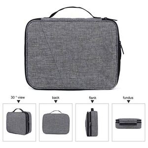 Étui de rangement universel pour câbles de voyage à double couche, certifié BSCI, pour accessoires électroniques et iPad Pro - Product Image 2