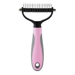 Brosse à peigne double face en acier inoxydable pour animaux de compagnie, couteau à nœuds pour animaux de compagnie, râteau à couteau, produits de toilettage pour chats, <span class=keywords><strong>coupe</strong></span>-nœuds pour fourrure de <span class=keywords><strong>chat</strong></span> - Product Image 2