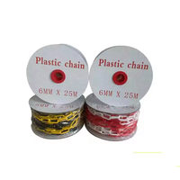 Chaîne à maillons en plastique de sécurité de trafic d'avertissement de chaussée de 6mm/8mm