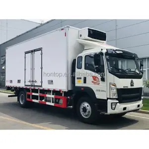Sinotruk Howo 10 tons 40CBM 작은 신선한 음식 냉장고 차량 중간 의무 아이스크림 냉동차 밴 냉장고 트럭