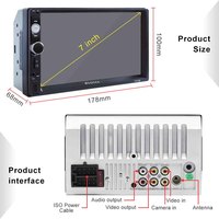 Autoradio double DIN 7 pouces Lecteur MP5 de voiture Vidéo 7010B Prise en charge de la liaison miroir Android et IOS Audio Stéréo de voiture Autoradio
