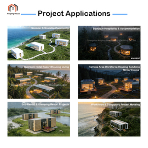 Villa de villégiature préfabriquée de luxe au design moderne, maison préfabriquée compacte avec terrasse, structure en acier, Cabaa <span class=keywords><strong>Alpina</strong></span> alimentée à l'énergie solaire - Product Image 3