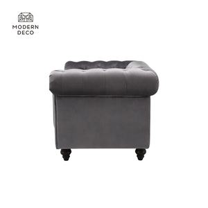 Chesterfield Tufted <span class=keywords><strong>Velvet</strong></span> Armchair Sofa Couch Ghế Đơn 1 Chỗ Hiện Đại Màu Hồng Xanh Xám Xanh Chất Lượng Cao Khách Sạn Giải Trí - Product Image 4