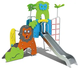 Playground infantil ao ar livre com escorregador de aço inoxidável playground infantil ao ar livre escorregador de plástico