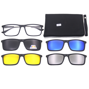 Magnetic 5 Pcs UV400 Polarized <b>Clip</b> on Sunglasses PC Frame for Night Driving - Product Image 2