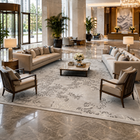 Vente en gros personnalisé beige style persan fleur NZ laine anti-dérapant doux grands tapis de salon tufté à la main tapis pour chambre d'hôtel