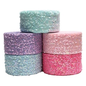 Nastro in <span class=keywords><strong>Tulle</strong></span> con Paillettes da 3 Pollici (75mm) per Abbigliamento, Artigianato e Decorazioni Fai-da-Te - Product Image 1