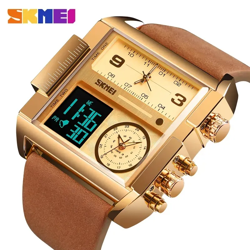 SKMEI 1391 Men Sports Watch 3 Time Top Luxury Brand Military Digital Wristwatch Mens Quartz Movement Watches Clock reloj hombre