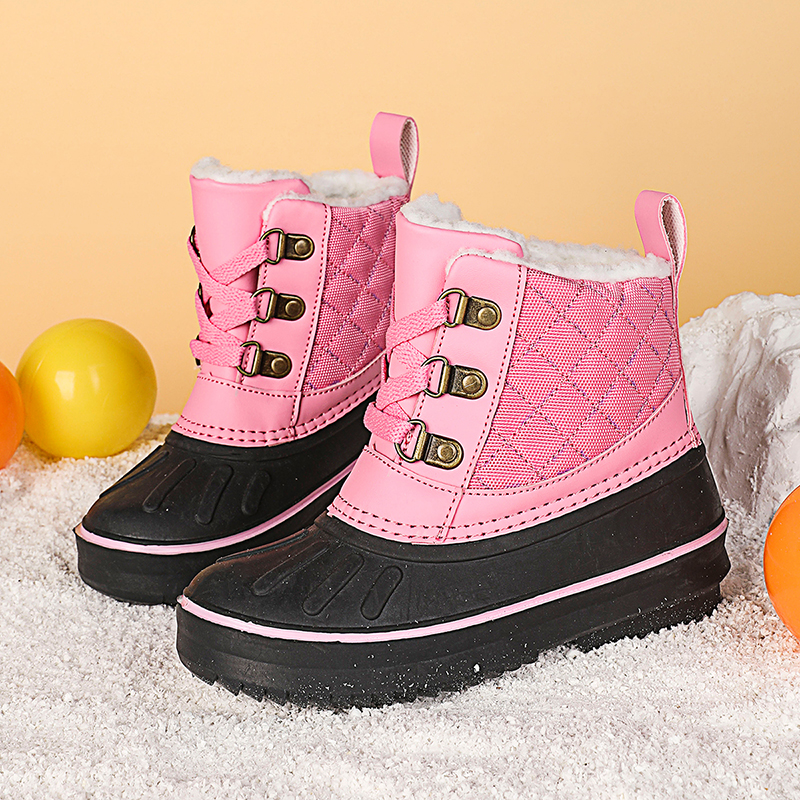 Новинка; Зимние детские ботильоны для девочек; Кожаная обувь для малышей; Зимняя обувь с милым медведем; Детские теплые плюшевые ботинки на мягкой подошве с мехом