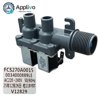 Vanne d'entrée d'eau pour lave-linge FCS270A0015 0034000889LE, électrovanne à double tête 220-240V 50/60Hz compatible avec Haier XQB