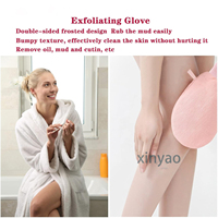 Gants de douche exfoliants en viscose marocaine de haute qualité avec logo personnalisé, gants de massage pour le corps et le visage, nettoyage en profondeur