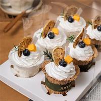 Vente en gros de boîtes à cupcakes transparentes en plastique PET, 2, 4, 6, 12 emplacements, boîtes à pâtisserie transparentes