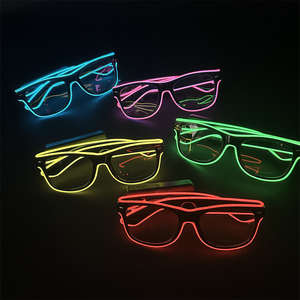 Colorful Rectangle LED EL Portable Square Sunglasses Glowing <strong>Neon</strong> Plastic Glasses for <strong>Party</strong> Promotional <strong>Party</strong> <strong>Supplies</strong> - Product Image 4