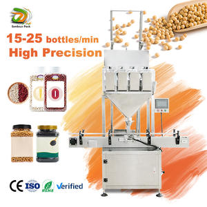 מכונת מילוי מזון אוטומטית במפעל מילוי סויה אורז סויה דגני בקבוק מכונת מילוי משוקלל - Product Image 1