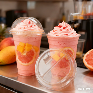 12オンス/16オンス透明プラスチックカップ使い捨て再利用可能タンブラークリスタルレモネードカップ結婚式パーティー用 - Product Image 1