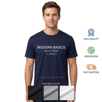 T-shirt décontracté à manches courtes et col rond pour homme, coupe classique, avec logo personnalisé, design OEM/ODM, pour usage quotidien