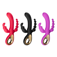 New Rabbit Anal Plug 3 in 1 Vibrator 10 Starke Geschwindigkeiten Vibrierender G-Punkt-Stimulator Dildo Sexspielzeug für Frauen