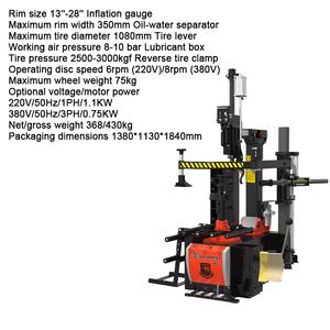 Cambiador de Ruedas de 13-28 Pulgadas, Máquina Desmontadora de Neumáticos sin Palanca con Cabezal Giratorio Automático, Capacidad de Elevación de hasta 75 kg, Balanceador de Ruedas LAUNCH - Product Image 2