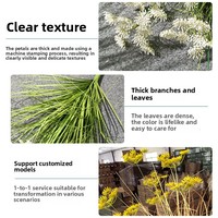 Buket Bunga Dandelion Simulasi Buatan Qishuo 80cm Bahan PET Abadi untuk Pernikahan, Rumah, Ruang Tamu, Dalam/Luar Ruangan